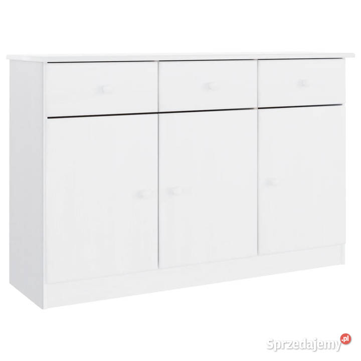 Szafka ALTA biała 112x35x73 lite drewno sosnowe