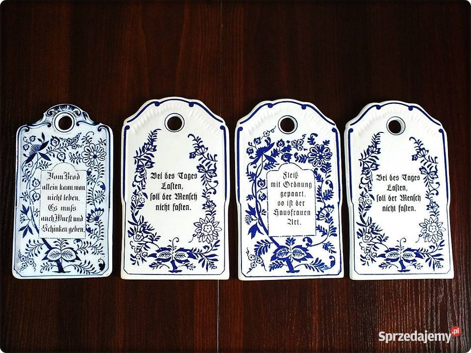 Secesyjne Porcelanowe Deski do krojenia z XIXw Żary