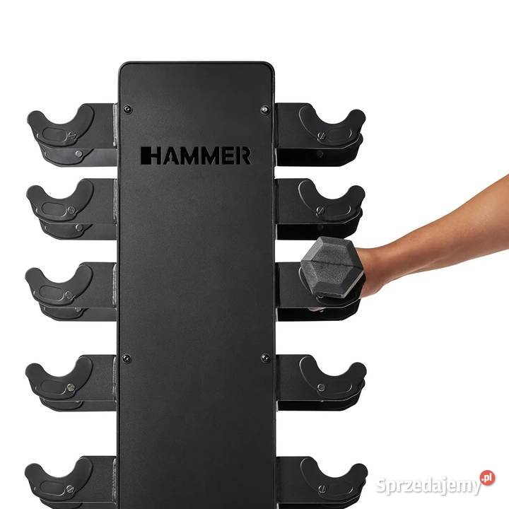 Zestaw hantli HEX 110 ze stojakiem HAMMER Sprzęt do ćwiczeń małopolskie Kraków