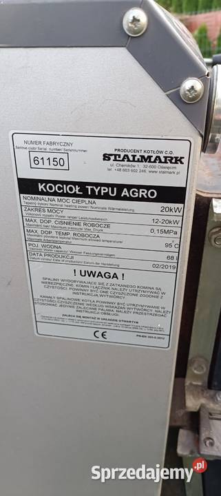Piec CO1220 Kw2019r Stalmark Drwalew sprzedam