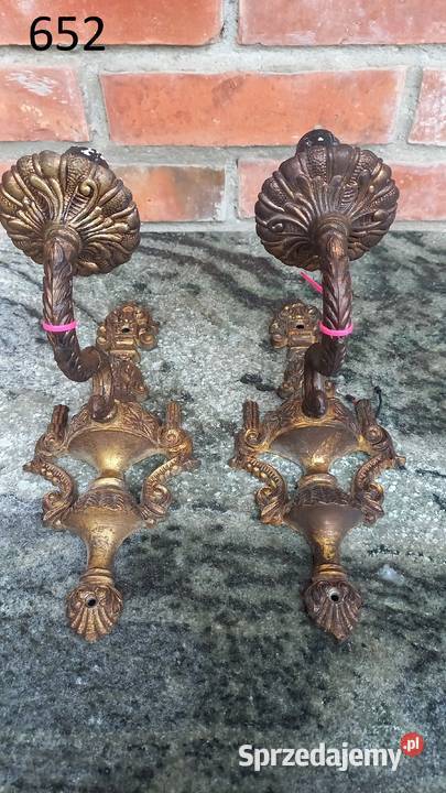 Kinkiet mosiężny 2 Lampka nocna metalowa Gawroniec