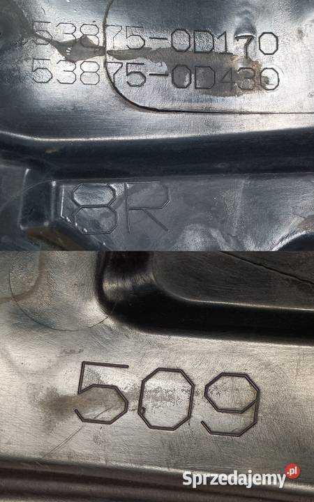 TOYOTA YARIS III NADKOLE PRAWY PRZÓD 538750D170 Nadkola Pleszew sprzedam