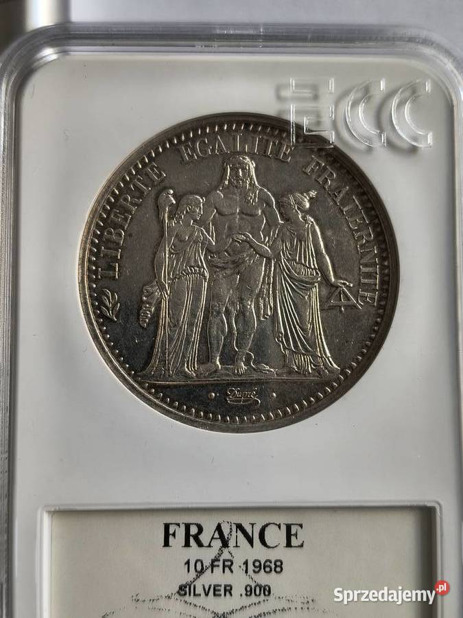 10 franków 1968 Francja Herkules srebro Ag 900 Szczecin