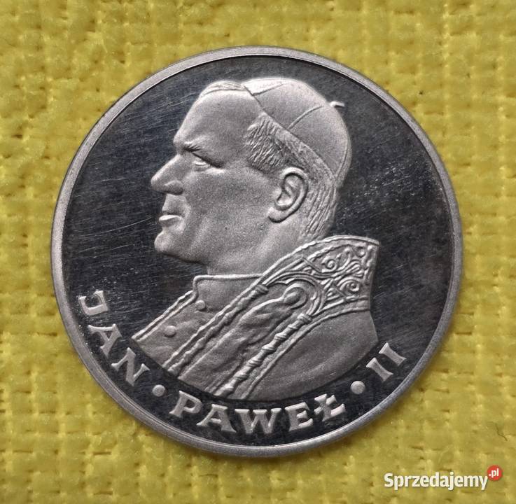 Moneta srebrna z JPII wybita w 1983r poświęcona Busko-Zdrój