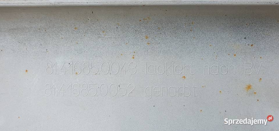 MAN TGA OSŁONA DRĄŻKA WYWROTU KABINY 81416850052 Bieleń