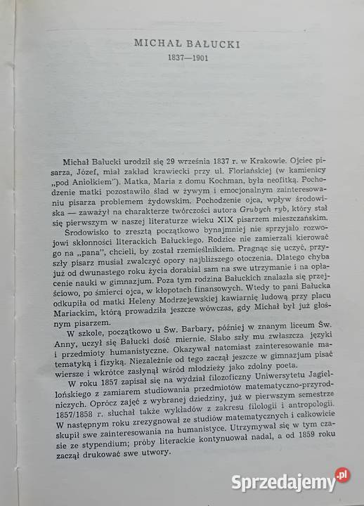 Literatura polska w okresie realizmu i sprzedam