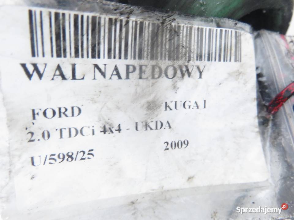 WAŁ NAPĘDOWY FORD KUGA I 20 TDCi 4x4 osobowe małopolskie