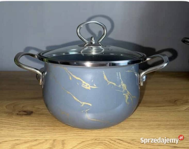 229 Garnki emaliowane szare 4 sztuki Edenberg Dom i Ogród