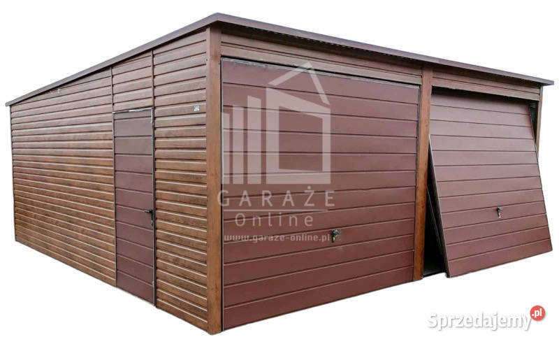 GARAŻ BLASZANY 6m x 58m spad tył 2x Brama drzwi Kraków