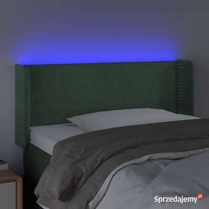 Zagłówek do łóżka z LED ciemnozielony 93x16x7888 Warszawa sprzedam
