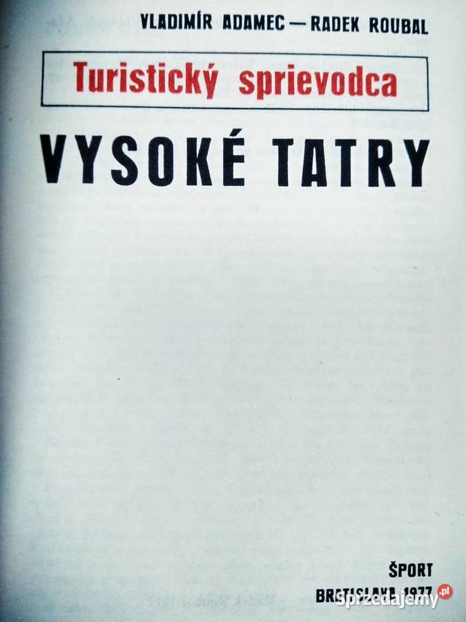 Wysokie Tatry przewodnik antykwariaty sskolne Warszawa sprzedam