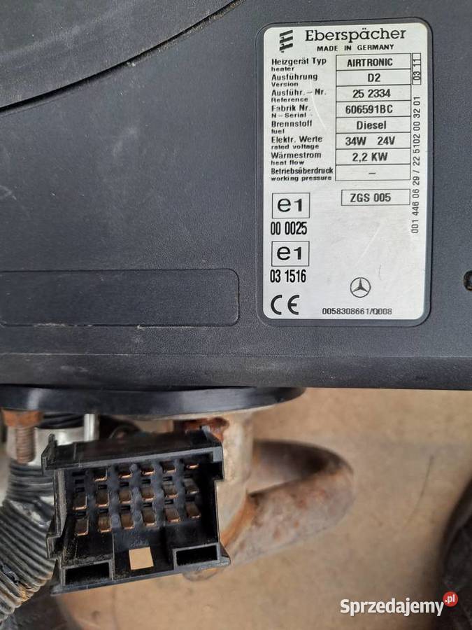 0058308661 252334 WEBASTO AIRTRONIC D2 24V ciężarowe Ogrzewanie postojowe świętokrzyskie Zawichost
