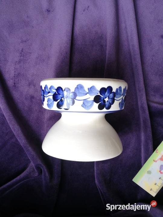 Świecznik fajans Włocławek prl Porcelana i szkło