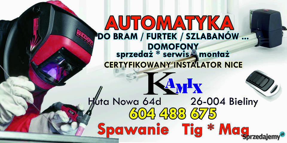 Automatyka do bram furtek domofony montaż serwis Kielce