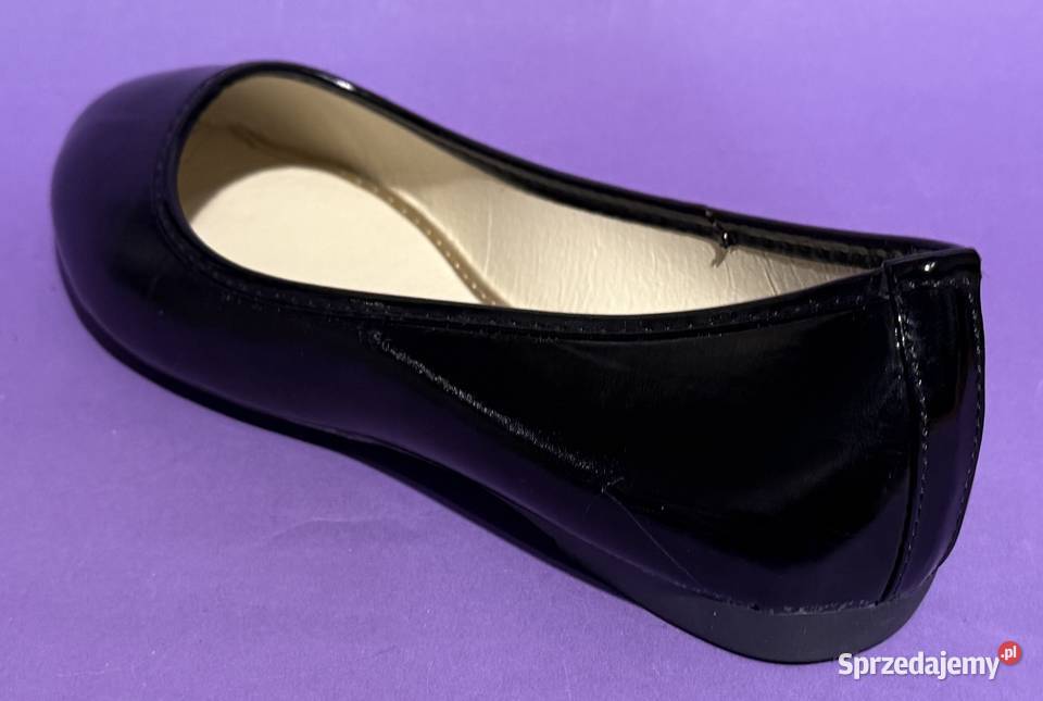 Czarne lakierowane baleriny rozmiar 38 Żyrardów