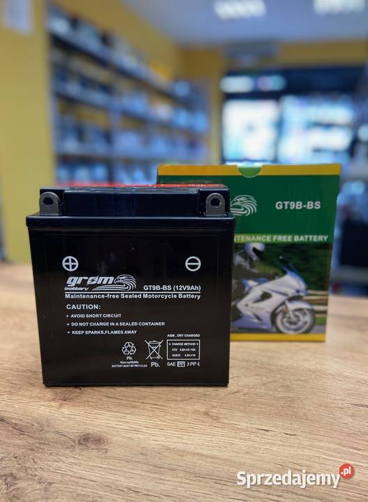 Akumulator motocyklowy GROM GT9BB YT9B 12V 9Ah Grudziądz sprzedam