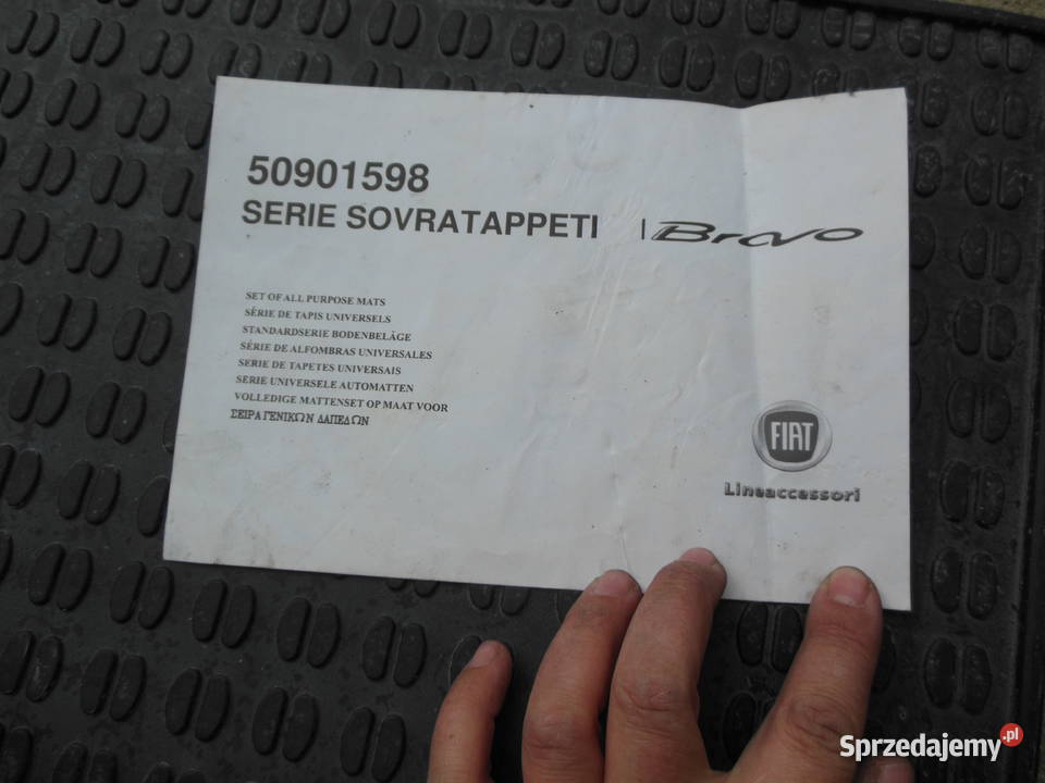 Dywaniki gumowe FIAT BRAVO 0714 OR 50901598 KPL Kozy