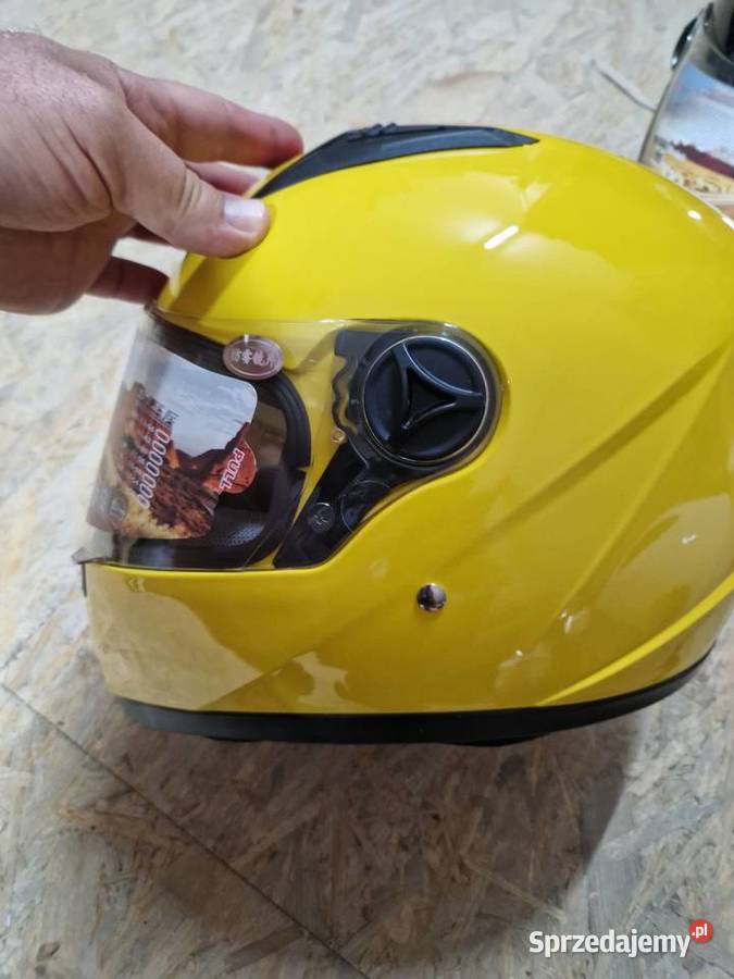 KASK rozmiar L 5960 żółty biały czarny niebieski wielkopolskie