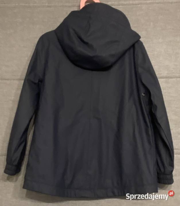 Granatowa dziewczęca gumowana parka ZARA rozmiar