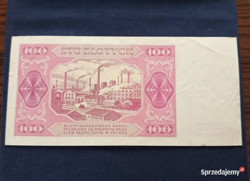 Banknot 100 złotych Seria KE kujawsko-pomorskie Nakło nad Notecią