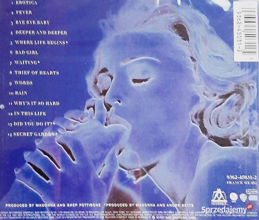 CD Nowa Wspaniały Album CD MADONNA Album Erotica Gdańsk