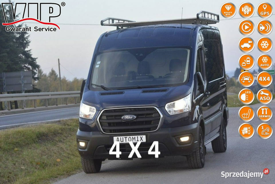 Ford Transit 2.0TDCI 4x4 doinwestowany full opcja drabinka serwis bezwypad…