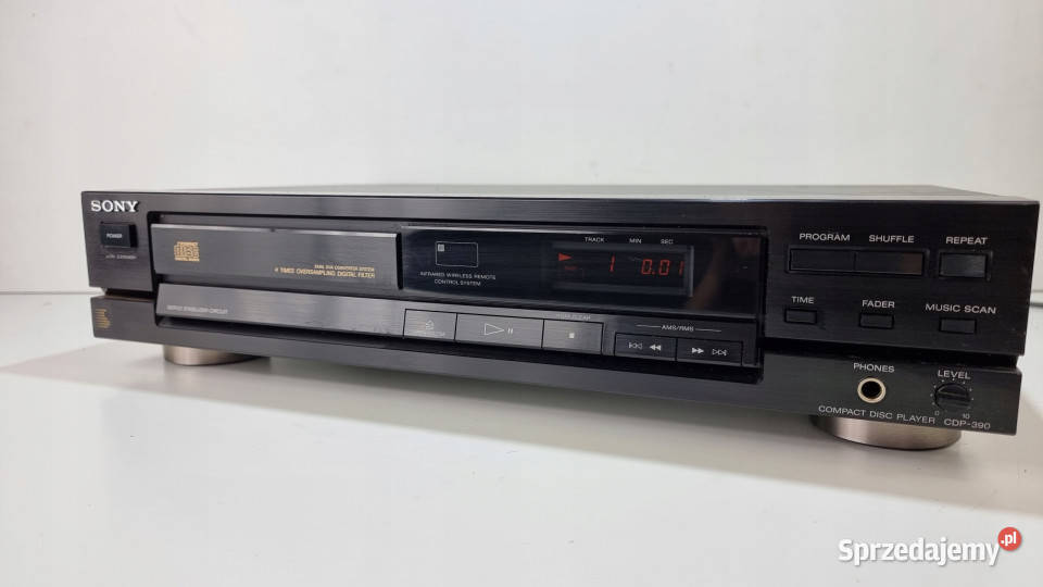 odtwarzacz kompaktowy CD player SONY CDP 390 Międzychód