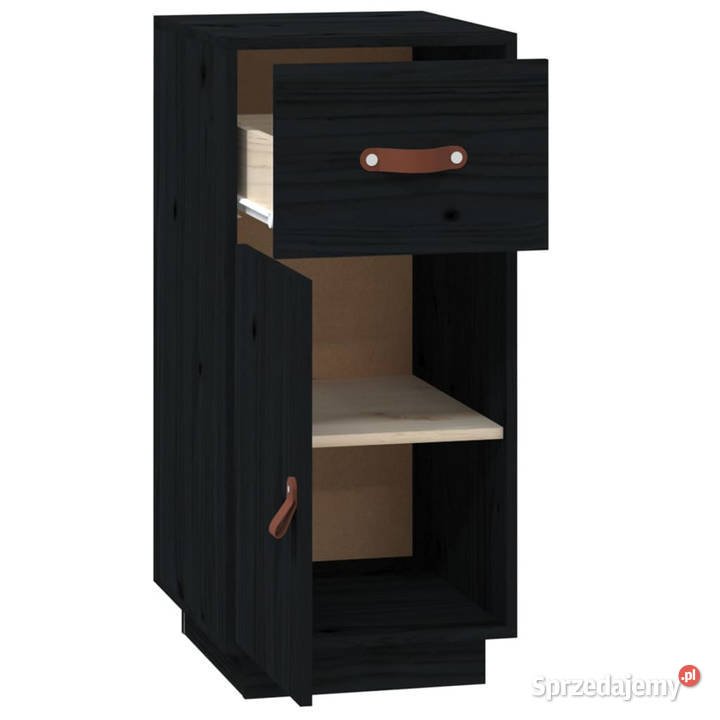 Szafka czarna 34x40x75 lite drewno sosnowe Warszawa