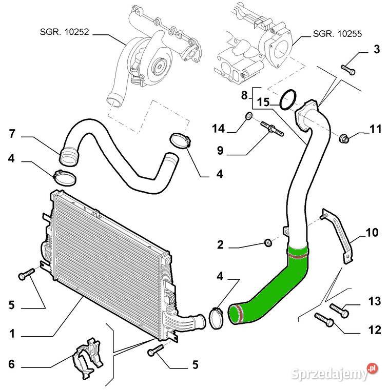 PRZEWÓD TURBO ALFA ROMEO 159 50501562 60697952 Bielsko-Biała