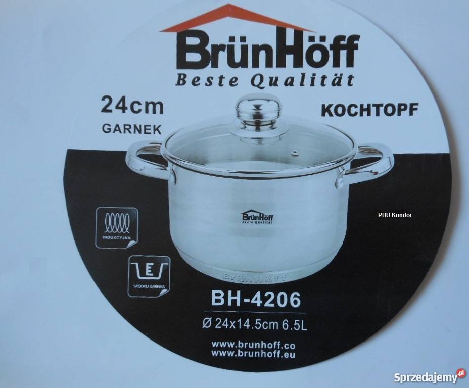 Garnek 65L Stal NIERDZEWNA 7xdno Indukcja Bąkowiec