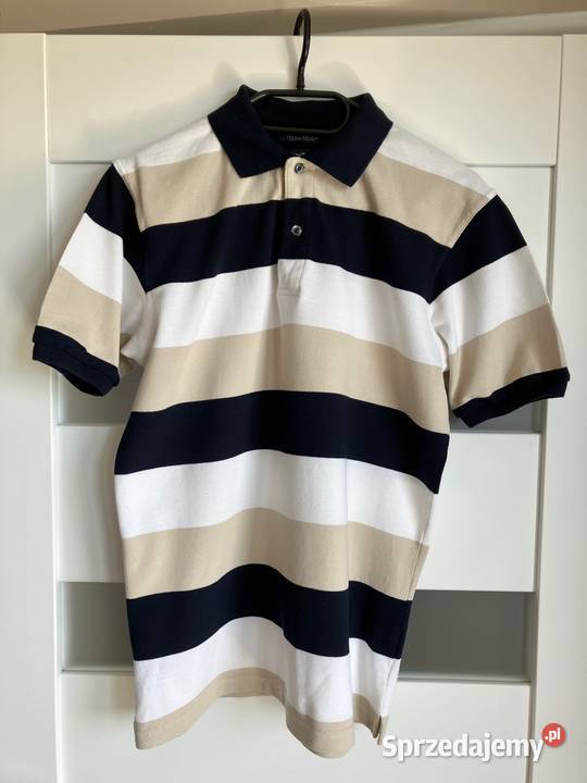 Męski tshirt koszulka polo McNeal paski bawełna Odzież codzienna Nisko