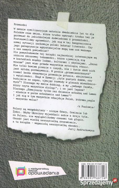 ZARAZ WRACAM ANTOLOGIA STASIUK PILCH TOKARCZUK Inowrocław