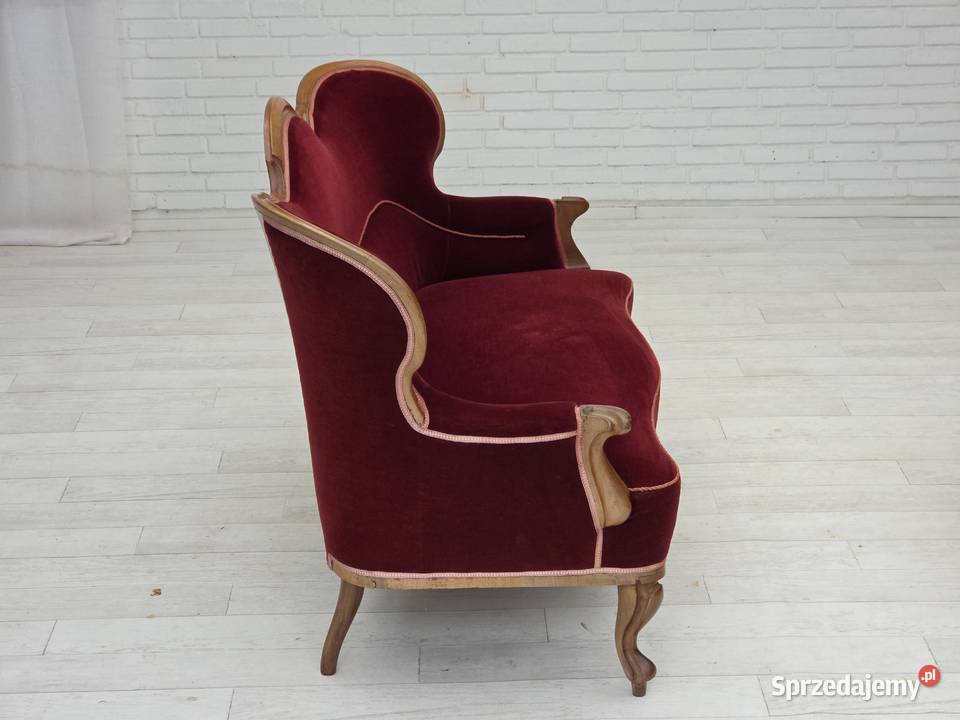 Lata 2030 XX wieku Duńska sofa dwuosobowa welur Poznań