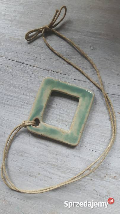 Naszyjnik ceramiczny ręcznie wykonany Naszyjniki mazowieckie Otwock