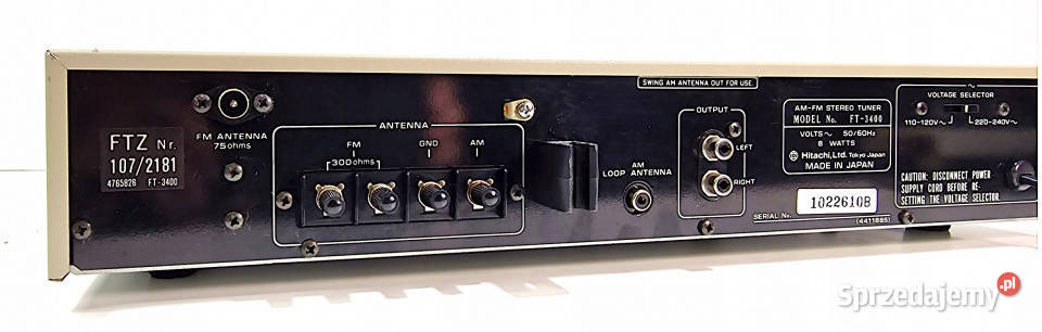 Hitachi FT-3400 FT 3400 TUNER cyfrowy radio audio