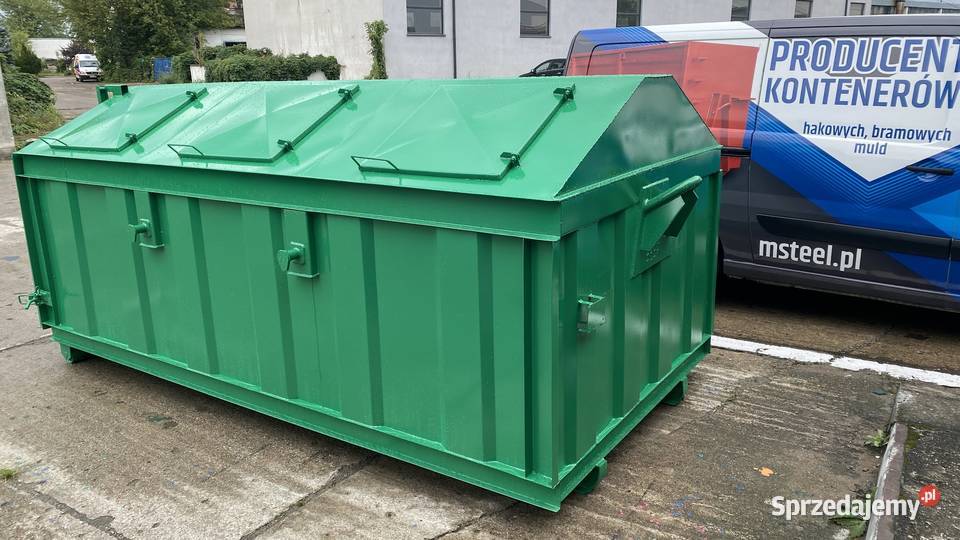 Kontener KP7 KRYTY 6 włazówODPADY pojemnik Włocławek