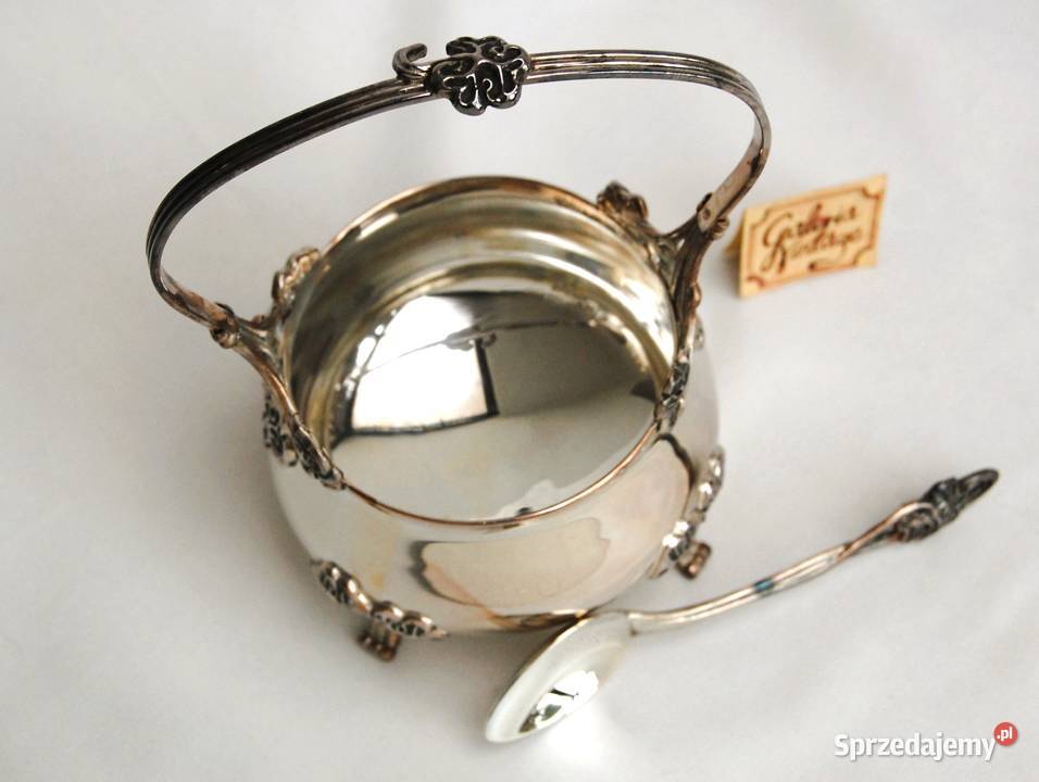 Nowa posrebrzana platerowana srebrem cukiernica Lublin sprzedam