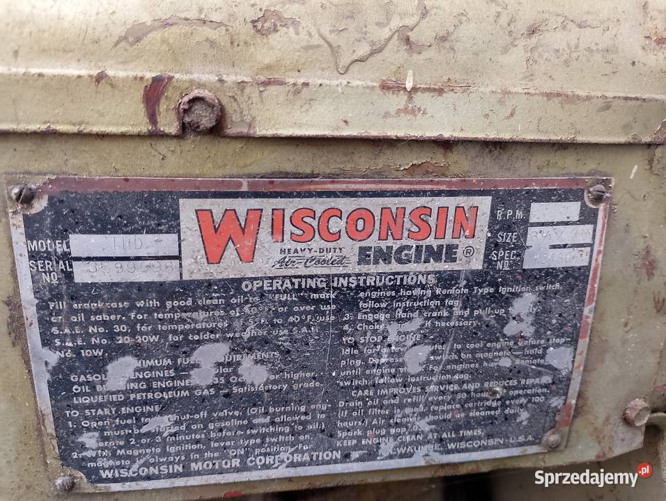Silnik spalinowy Wisconsin THD 18HP Końskie