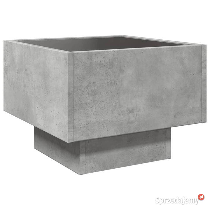 Stolik boczny z LED szarość betonu 40x40x30 Warszawa