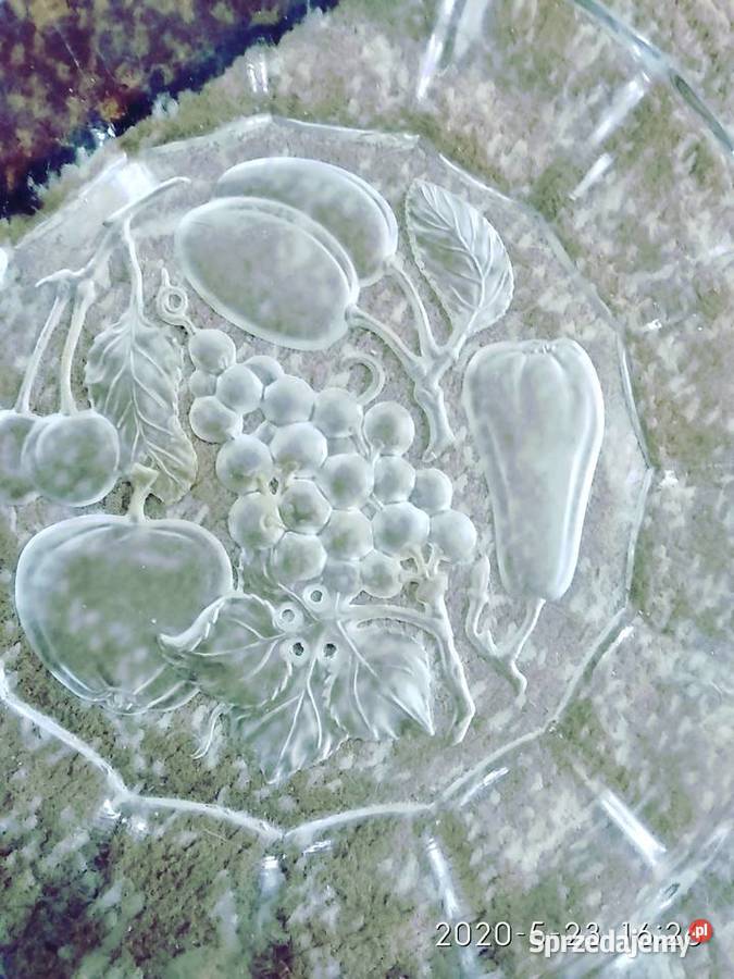 patera talerz stara huta szkła hortensja Poznań
