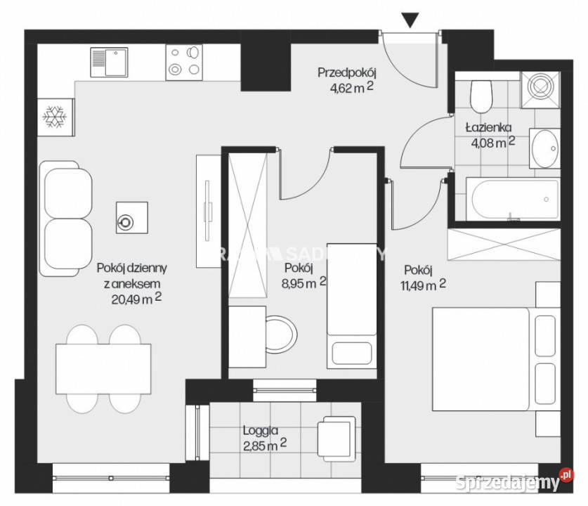 sprzedaży mieszkania Kraków 4963m2 3 pok małopolskie