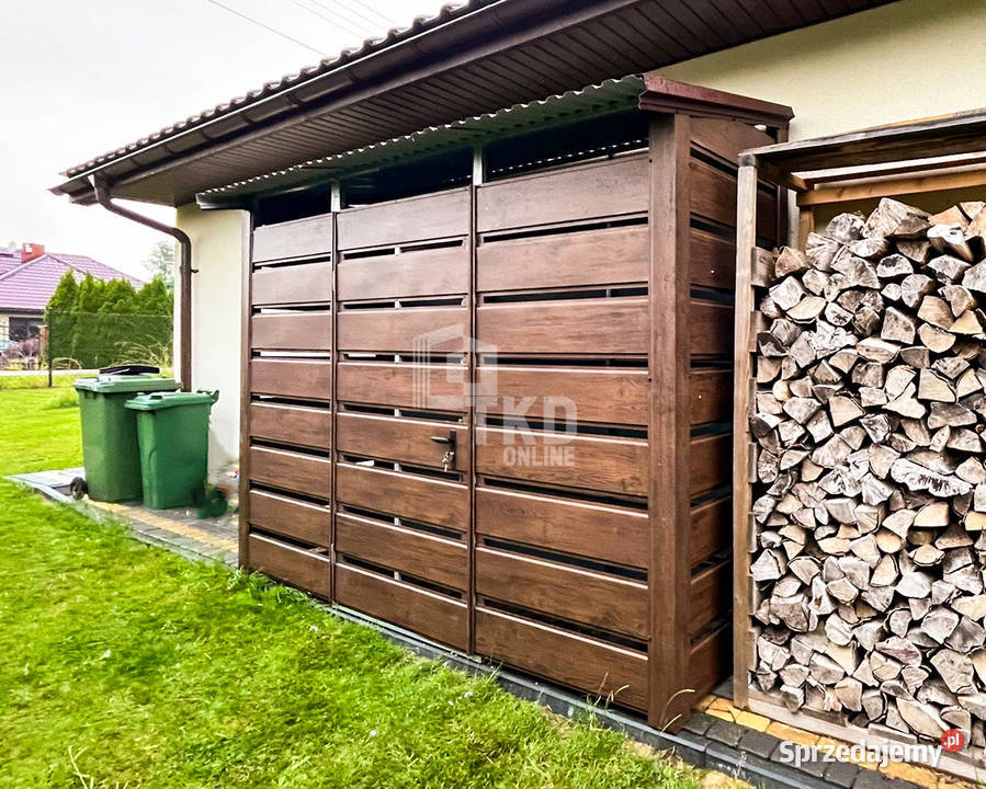 Wiata śmietnikowa Schowek 3x08m zabudowana Drzwi Słupsk