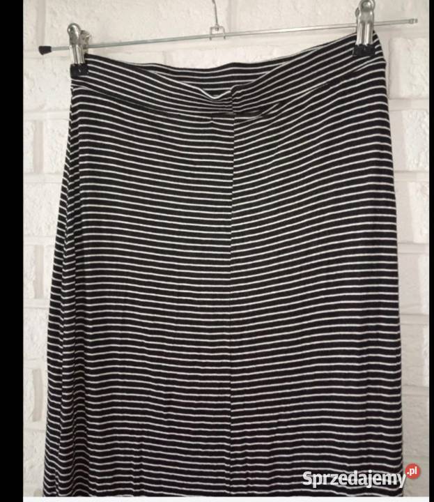 Spódnica długa czarna w paski ołówkowa jesień Ołówkowa  Krosno