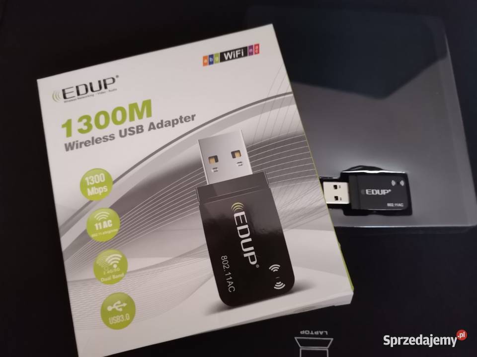 Edup karta sieciowa 1300 M LAN WIFI adapter USB Trzcianka
