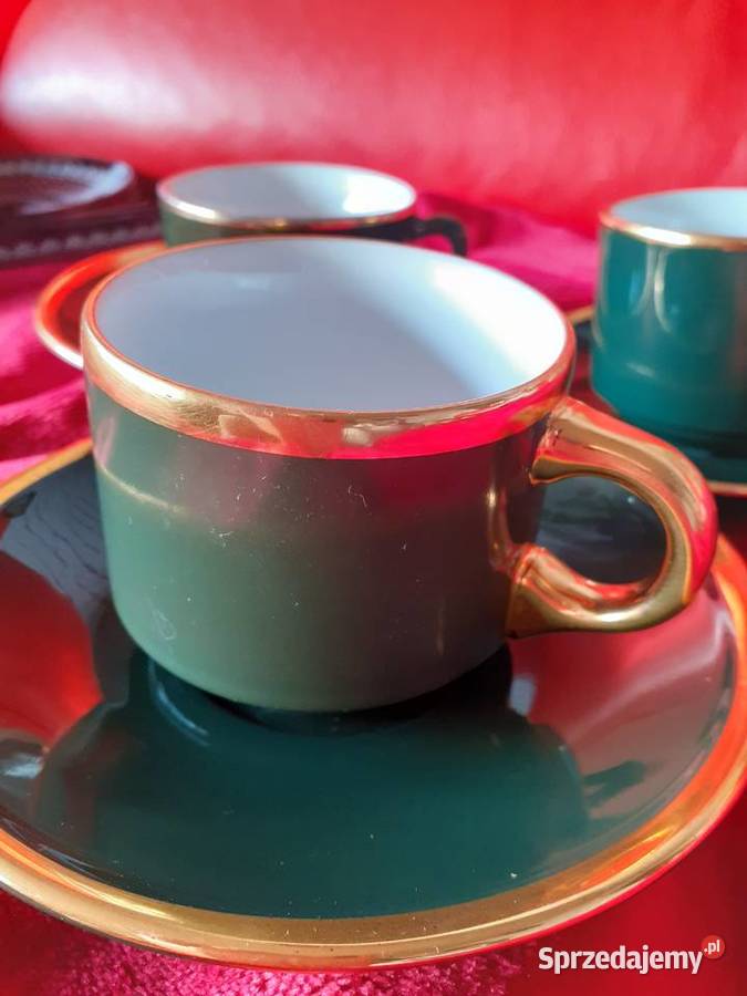 filiżanki ciemna zieleń mazowieckie Warszawa sprzedam