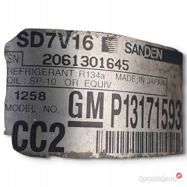 SPRĘŻARKA KLIMATYZACJI Opel Zafira B 19 CDTI Chełm