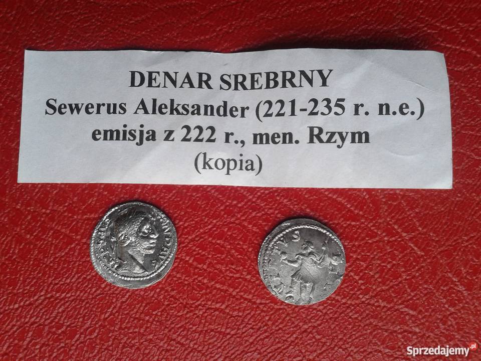 Moneta Denar Srebrny Severus Alexander 221235 lubelskie Skierbieszów