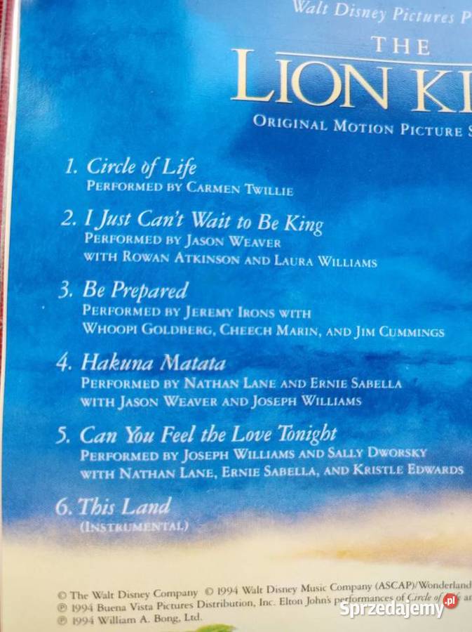 1994 Walt Disney Lion King Król Lew Kielce