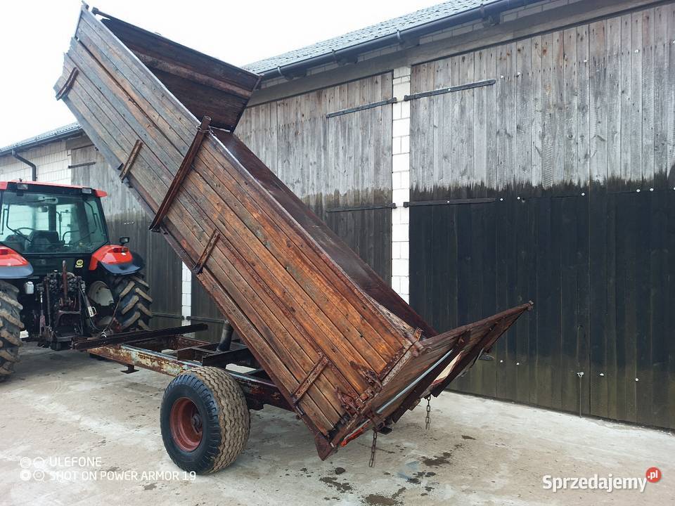 Przyczepa wywrotka 6t na 3 strony z hamulcem Przyczepy rolnicze Rostkowo