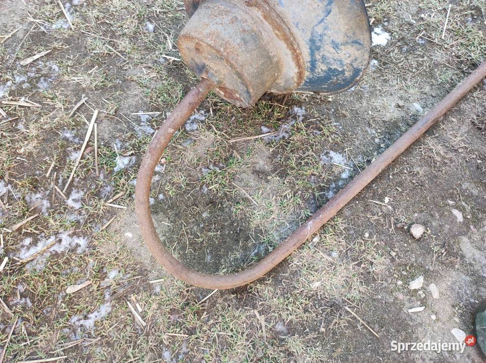 Stara lampa wisząca zewnętrzna na chodnik retro Radomsko